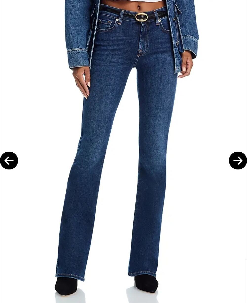7 For All Mankind Kimmie Bootcut Jeans Size 27 Y2K Low Rise Dark Wash Denim